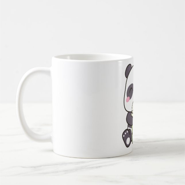 Niedlich Panda Drinking Matcha Bubble Tee Kaffeetasse (Links)