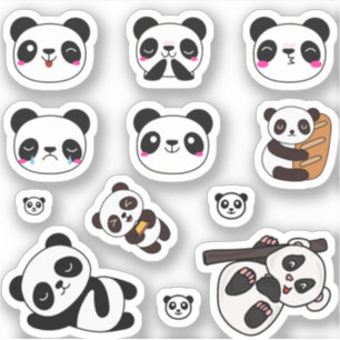 Niedlich Panda Emoji Sticker Pack