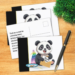 Niedlich Panda Geburtstag Danke, Postcard Postkarte