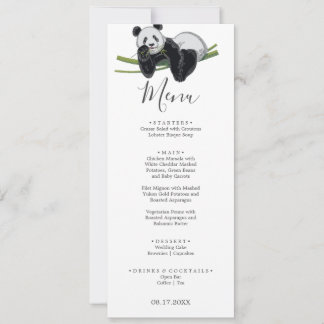 Niedlich Panda Greenery Bamboo Geburtstagsparty Einladung