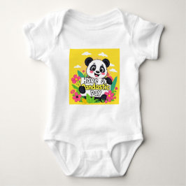 Niedlich Panda "Habe einen Pandastic Day" Baby Strampler