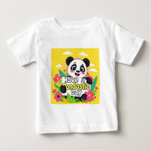 Niedlich Panda "Habe einen Pandastic Day" Baby T-shirt