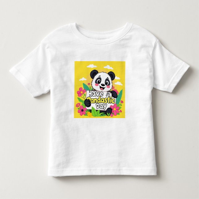 Niedlich Panda "Habe einen Pandastic Day" Kleinkind T-shirt (Vorderseite)
