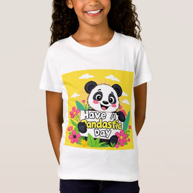 Niedlich Panda "Habe einen Pandastic Day" T-Shirt (Vorderseite)