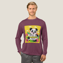 Niedlich Panda "Habe einen Pandastic Day" Tri-Blend Shirt