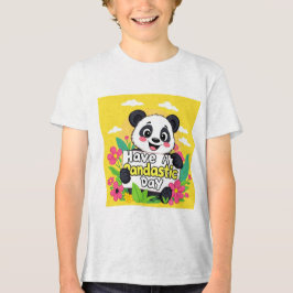 Niedlich Panda "Habe einen Pandastic Day" Tri-Blend Shirt