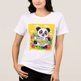 Niedlich Panda "Habe einen Pandastic Day" Tri-Blend Shirt