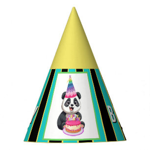 Niedlich Panda Happy Birthday Partyhütchen
