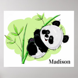 Niedlich Panda individuelle Name Poster