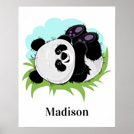 Niedlich Panda individuelle Name Poster