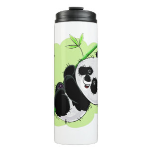 Niedlich Panda individuelle Name tumbler 3/4 Thermosbecher