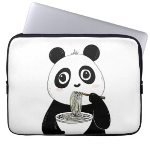 Niedlich Panda isst Udon Noodles Laptopschutzhülle