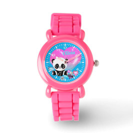 Niedlich Panda Jewelry | Rosa Glitzer Bracelet Armbanduhr