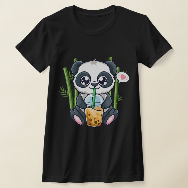 Niedlich Panda Kawaii Anime Otaku Japanische Blase T-Shirt (Ablage )