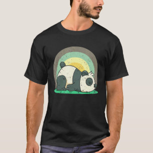 Niedlich Panda Lazy Zoo Animal Wildlife Sleepy Pan T-Shirt
