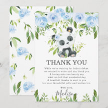 Niedlich Panda Light Blue Floral Greenerity Baby D