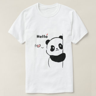 Niedlich Panda Look T - Shirt | Funny Animal Graph