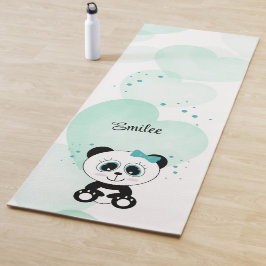 Niedlich Panda (Minze grün) Yogamatte