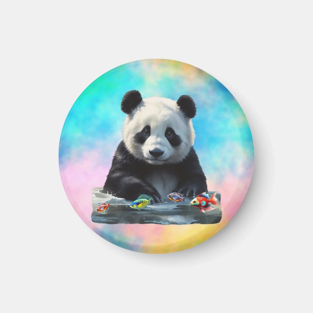 Niedlich Panda mit seinen Spielzeugen Magnet (Vorne)
