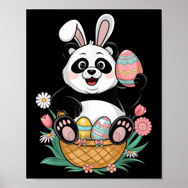 Niedlich Panda Ostermänner Frauen Kinder Panda Lov Poster (Vorne)