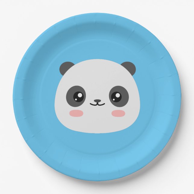 Niedlich Panda Pappteller (Vorderseite)
