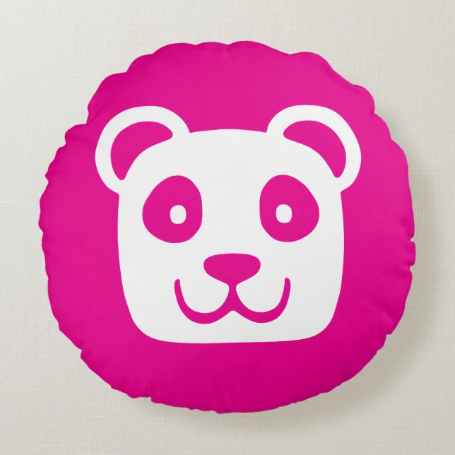 Niedlich Panda Rundes Kissen (Vorderseite)