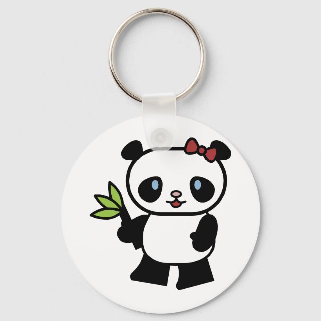 Niedlich Panda Schlüsselanhänger (Vorderseite)