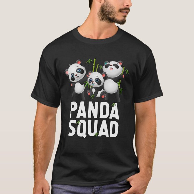 Niedlich Panda Squad Panda Family T Shirt (Vorderseite)
