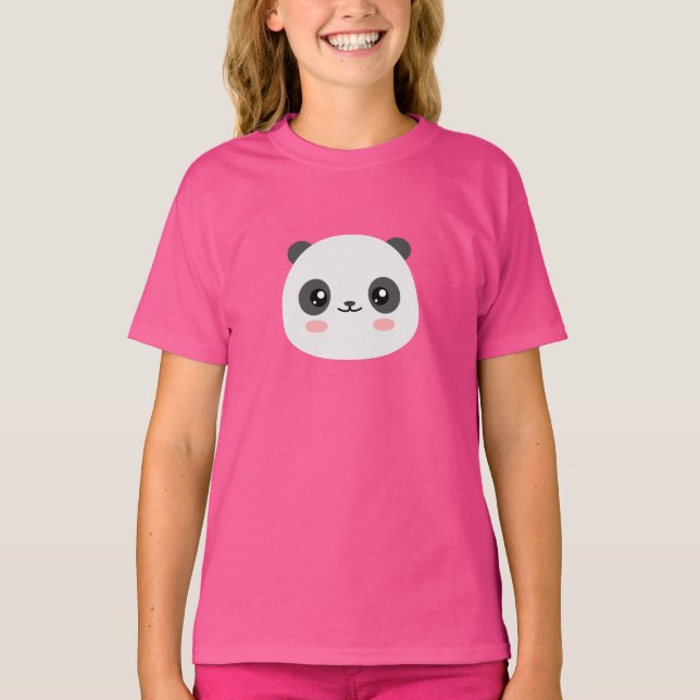 Niedlich Panda T-Shirt (Vorderseite)
