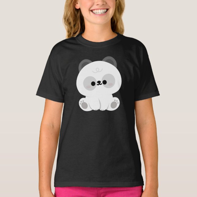 Niedlich Panda T-Shirt (Vorderseite)
