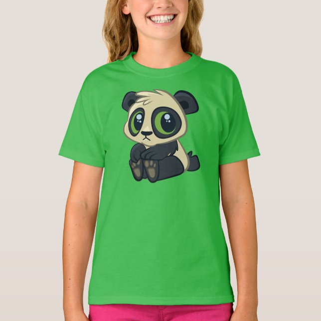 Niedlich Panda T-Shirt (Vorderseite)
