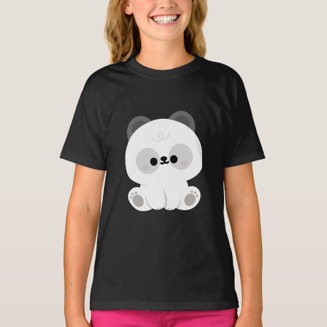 Niedlich Panda T-Shirt (Vorderseite)
