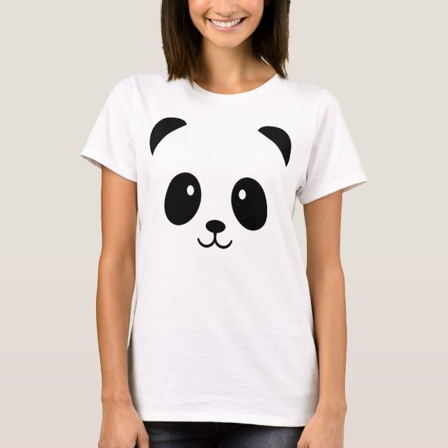 Niedlich Panda T - Shirt (Vorderseite)