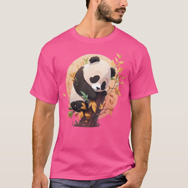 Niedlich Panda T-Shirt (Vorderseite)