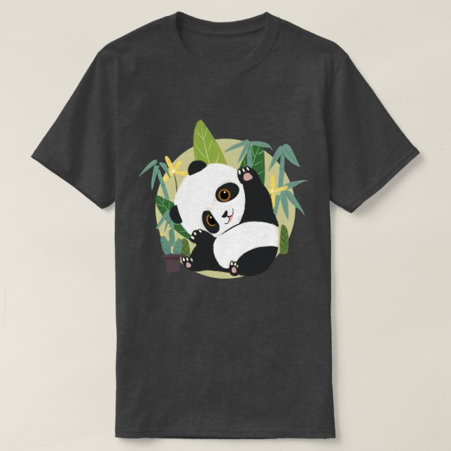 Niedlich Panda T-Shirt (Design vorne)