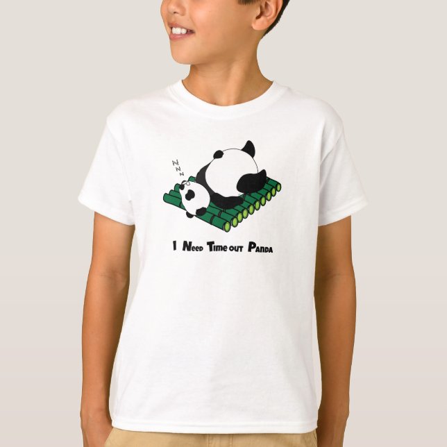 Niedlich Panda T - Shirt - Sleepy Panda (Vorderseite)