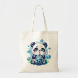 Niedlich Panda und Blue Boba Bubble Tee Tragetasche