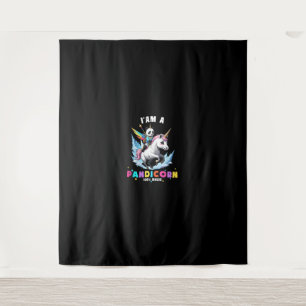 Niedlich Panda Unicorn Ich bin ein Pandicorn Magic Wandteppich