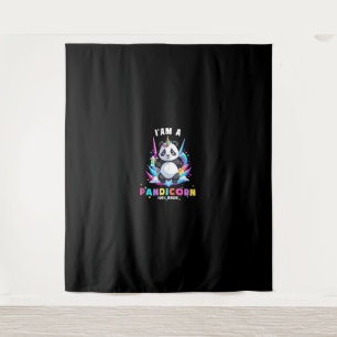 Niedlich Panda Unicorn Ich bin ein Pandicorn Magic Wandteppich