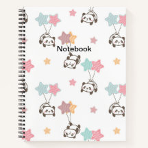 Niedlich Panda White Notebook