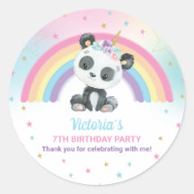 Niedlich Pandacorn Panda Birthday Party Rainbow Ge
