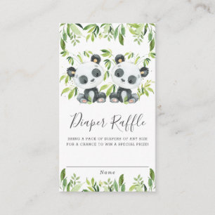 Niedlich Pandas Greenery Twin Boys Twins Diaper Ra Begleitkarte