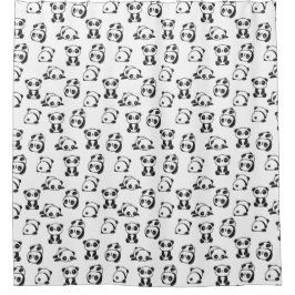 Niedlich Pandas Pattern Duschvorhang