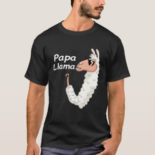 Niedlich Papa Llama Vater Geburtstag Alpaca mit Br T-Shirt
