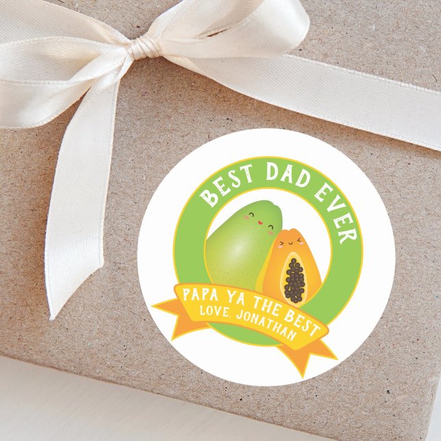 Niedlich Papa Ya Der schönste Obstladen zum Vater Runder Aufkleber (Von Creator hochgeladen)