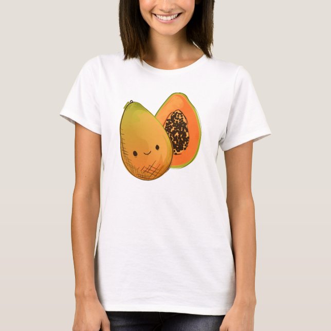 Niedlich Papaya T-Shirt (Vorderseite)