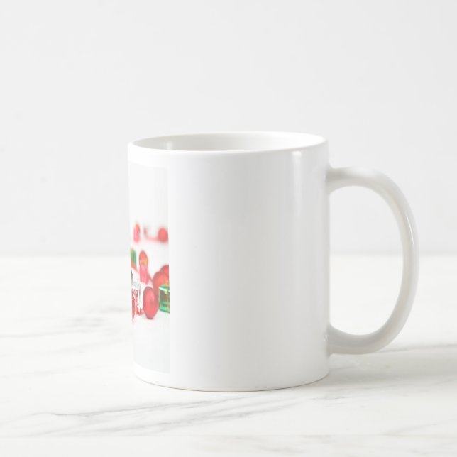 Niedlich Papillon Dog Weihnachtsmannmütze Tasse (Rechts)