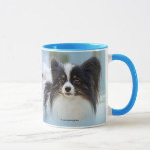 Niedlich Papillon Toy Spaniel Dog am Dock Tasse
