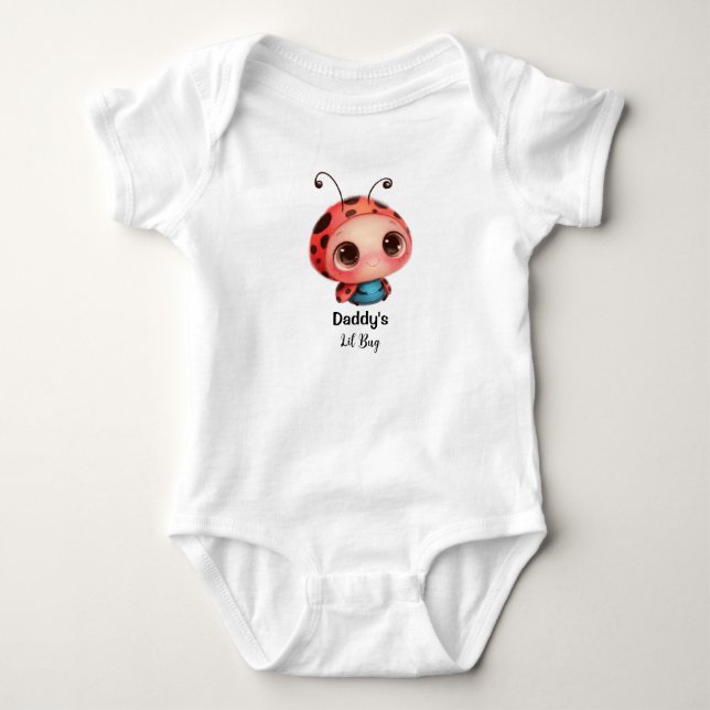 Niedlich Papys kleiner Bug Baby Bodysuit Strampler (Vorderseite)