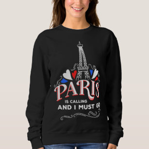 Niedlich Paris Frankreich Urlaub Liebhaber Sonnen Sweatshirt